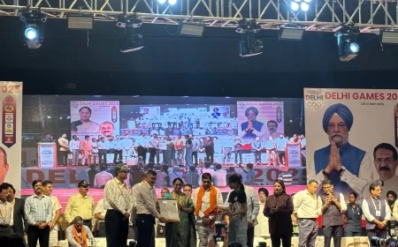 दिल्ली की मुख्यमंत्री रेखा गुप्ता ने दिल्‍ली गेम्‍स 2025 का भव्य उद्घाटन किया