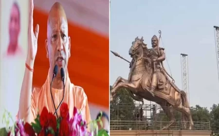 बहराइच में 40 फीट ऊंची महाराजा सुहेलदेव की प्रतिमा का अनावरण, योगी करेंगे लोकार्पण