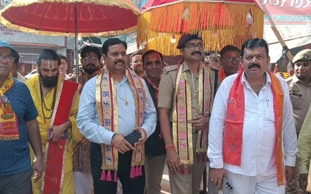 औरैया में भगवान जगन्नाथ की भव्य शोभायात्रा, डीएम और एसपी ने की पूजा