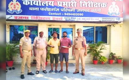 फतेहगंज पश्चिमी: मोहम्मद हसन पर फायरिंग करने वाले दो आरोपी गिरफ्तार, तमंचा व वाहन बरामद