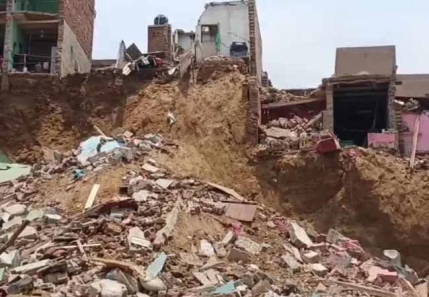 मथुरा हादसा: मिट्टी धंसने से छह मकान गिरे, दो मासूम समेत तीन की मौत, रेस्क्यू जारी