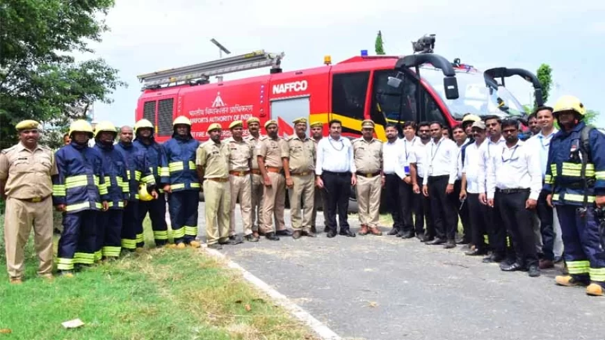 कुशीनगर इंटरनेशनल एयरपोर्ट उड़ान को तैयार, सुरक्षा मॉक ड्रिल में दिखी मुस्तैदी
