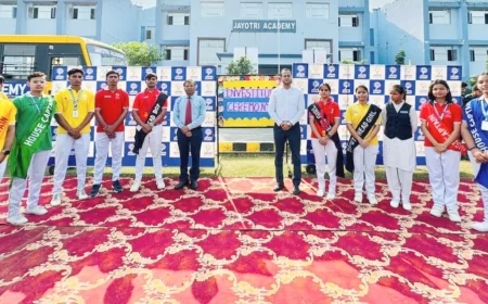 जयोत्री अकैडमी में छात्र परिषद का अलंकरण समारोह सम्पन्न