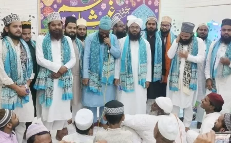 भरथना में जश्ने गौसुल आज़म का भव्य आयोजन, रूहानी माहौल में डूबी रही महफ़िल