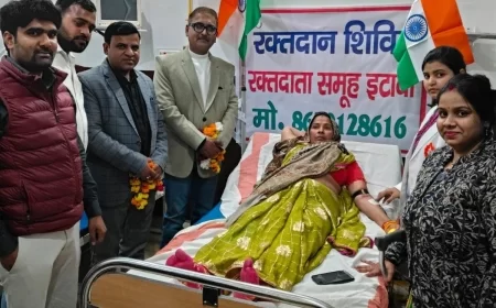 77वें गणतंत्र दिवस पर रक्तदान शिविर, 15 रक्तवीरों ने बढ़ाया मान