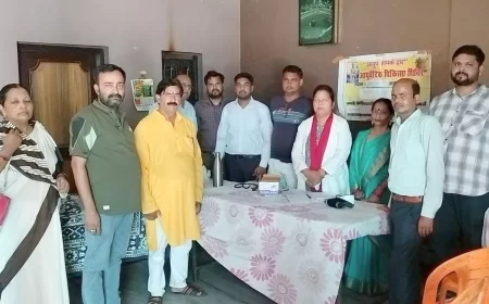 भाजपा सरकार के 12 वर्ष पूर्ण होने पर 100 डेज़ टीबी कैंपेन एवं आयुर्वेदिक चिकित्सा शिविर आयोजित