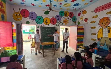 स्टेंटोरियन फाउंडेशन के 'दम्या' अभियान के तहत बच्चों को शिक्षा, स्वच्छता और सड़क सुरक्षा का दिया गया संदेश