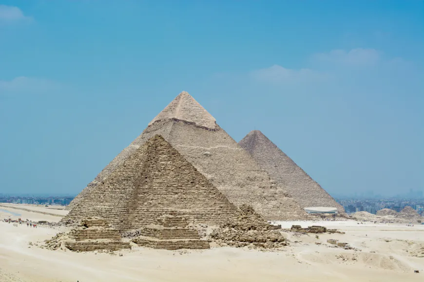 The Great Pyramid of Giza, the oldest of the ancient 7 wonders of the world, is located in